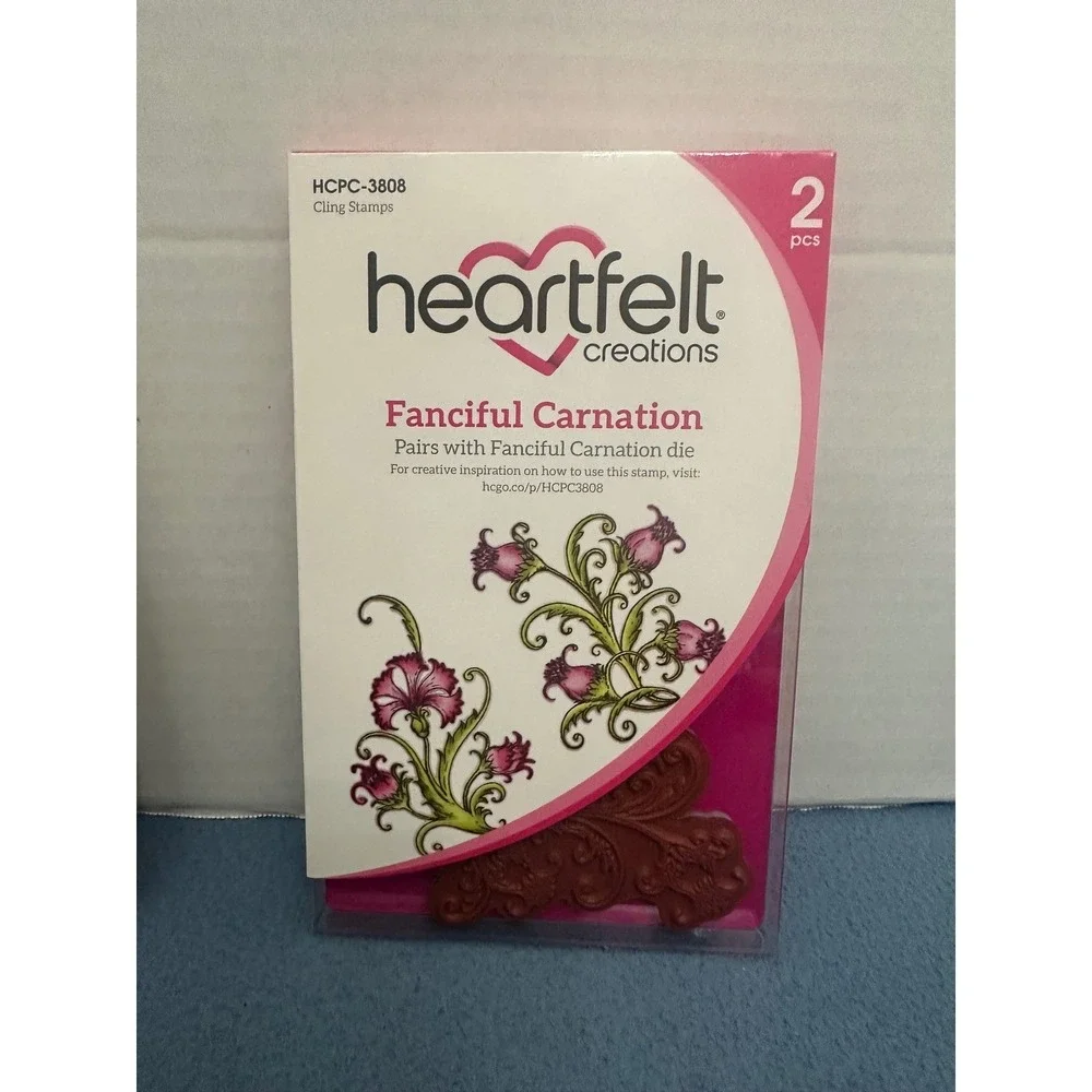 Heartfelt Creations Fanciful Carnation Cling Stamp HCPC-3808 & Die HCD1-7166 Set